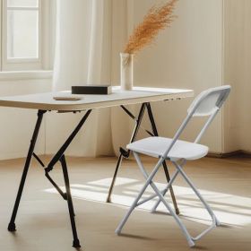 [Replace D0102HGSL87] 10pcs Injection Molding Classic Garden Plastic Folding Chair White (Option: aspicture)